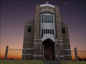 3d based movie church model