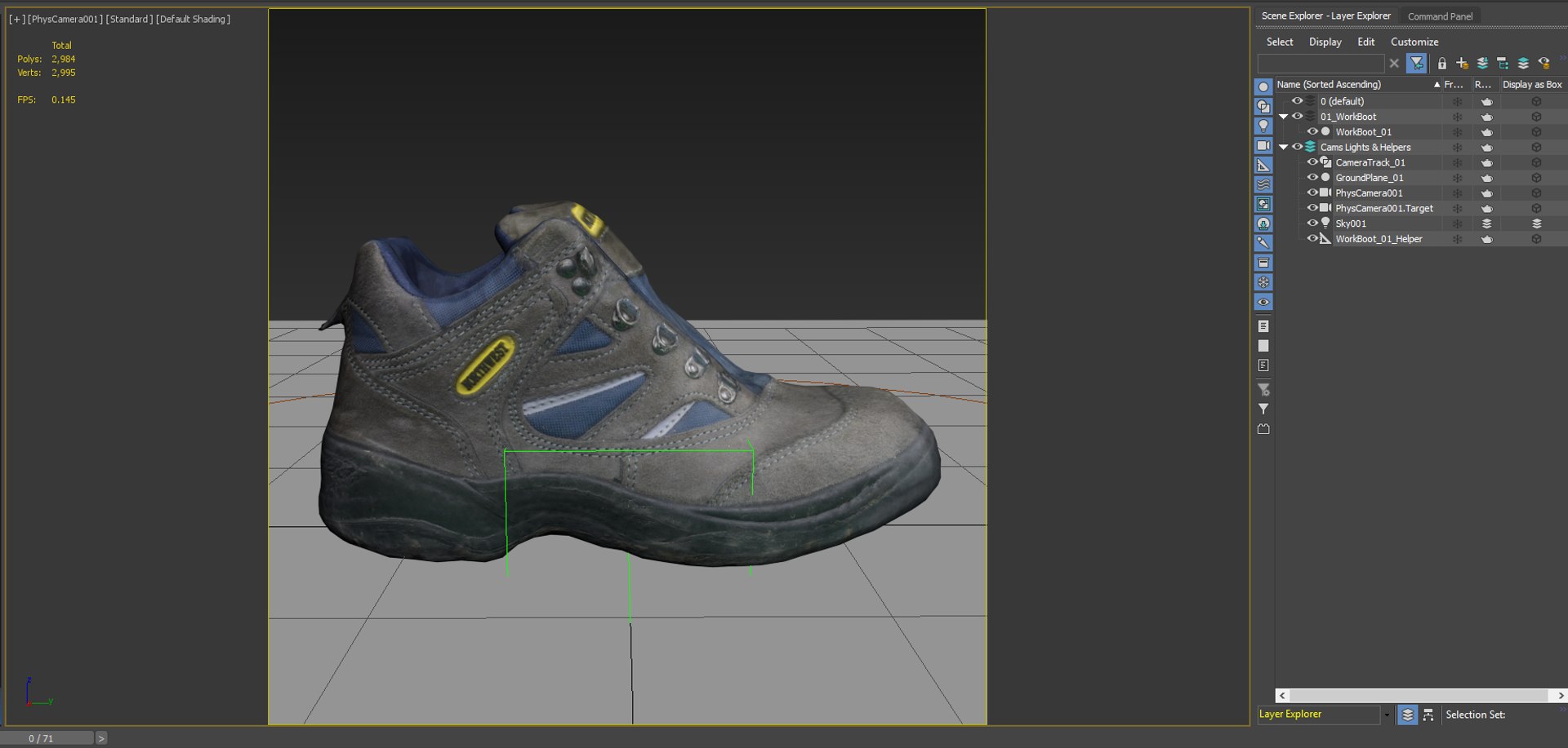 Work Boot 3D Model - TurboSquid 1442058