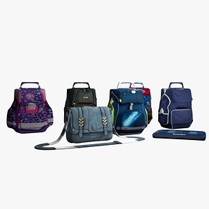 Bags Collection For Schools And Office 3D
