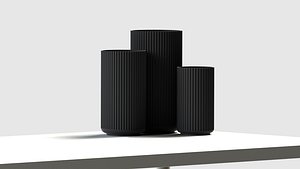 3D model minimalist vases - dark grey