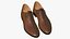 Schnürschuhe aus braunem Leder