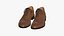 Schnürschuhe aus braunem Leder