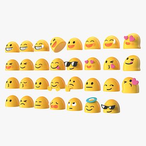Android Emoji Set 3D model