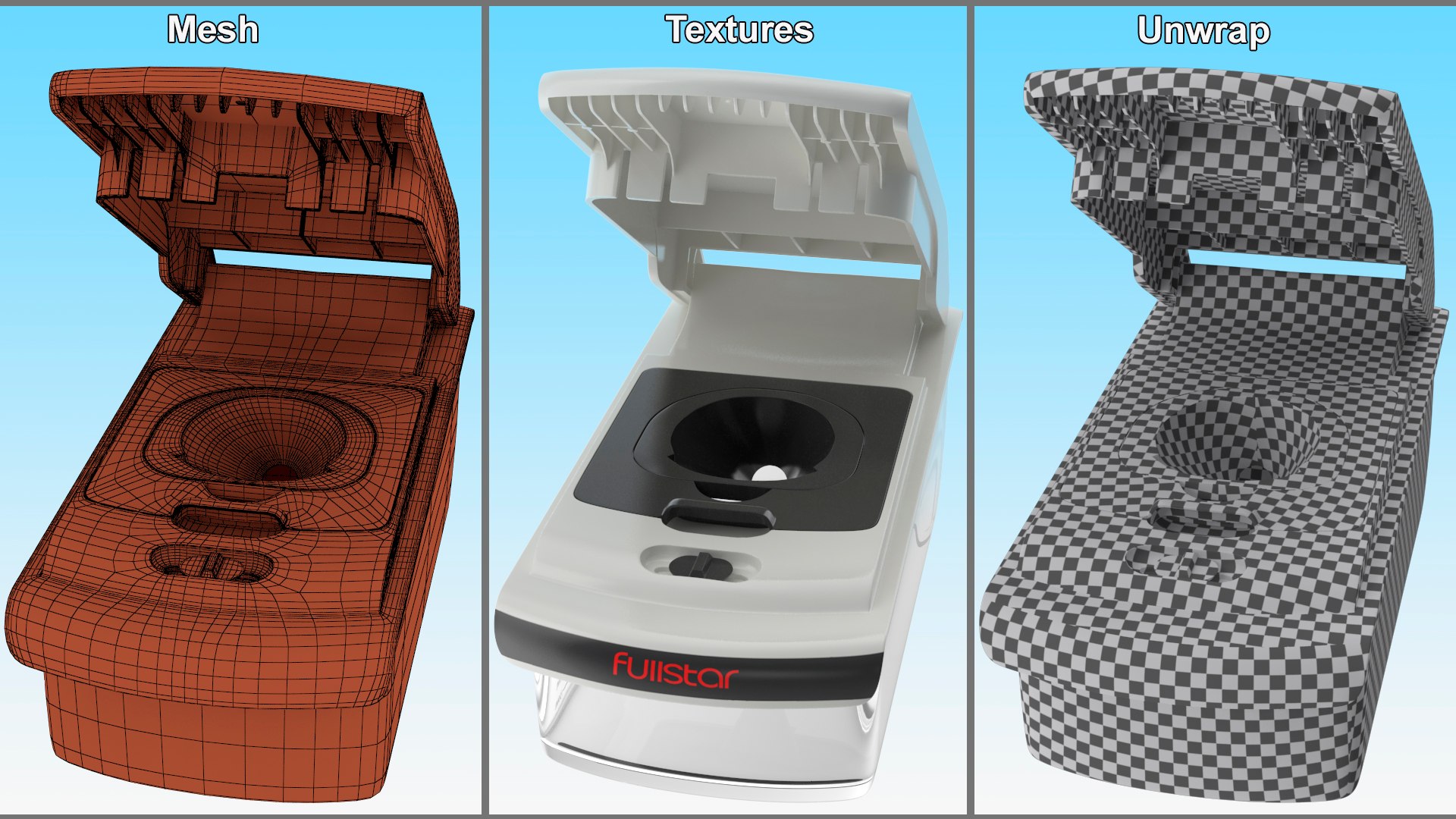 3D Model Fullstar Vegetable Cutter With Ribbon Blade - TurboSquid 2168163