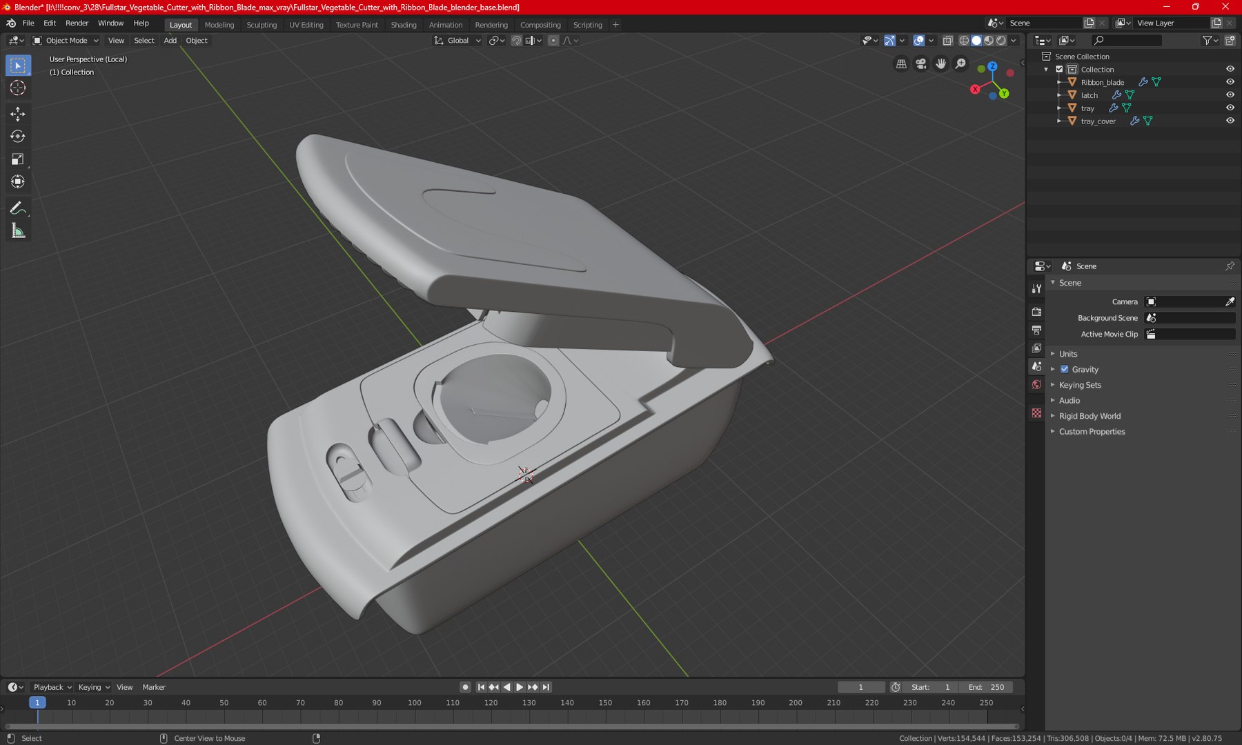3D Model Fullstar Vegetable Cutter With Ribbon Blade - TurboSquid 2168163