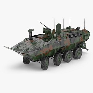 US Amphibious Assault Vehicle Wet Rigged 3D
