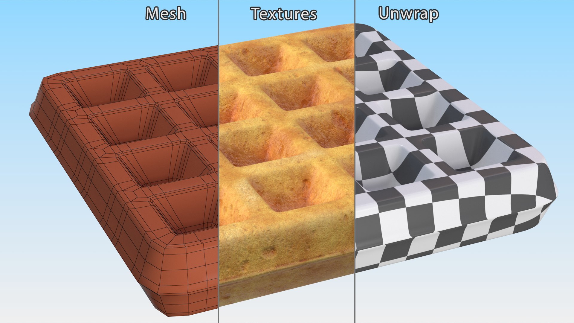 Small Square Waffle 3D https://p.turbosquid.com/ts-thumb/dc/xvOo3r/pm/smallsquarewafflemb3dmodel015/jpg/1674595095/1920x1080/fit_q87/36a75ecc171a21d1688aada3fc247706621428ca/smallsquarewafflemb3dmodel015.jpg