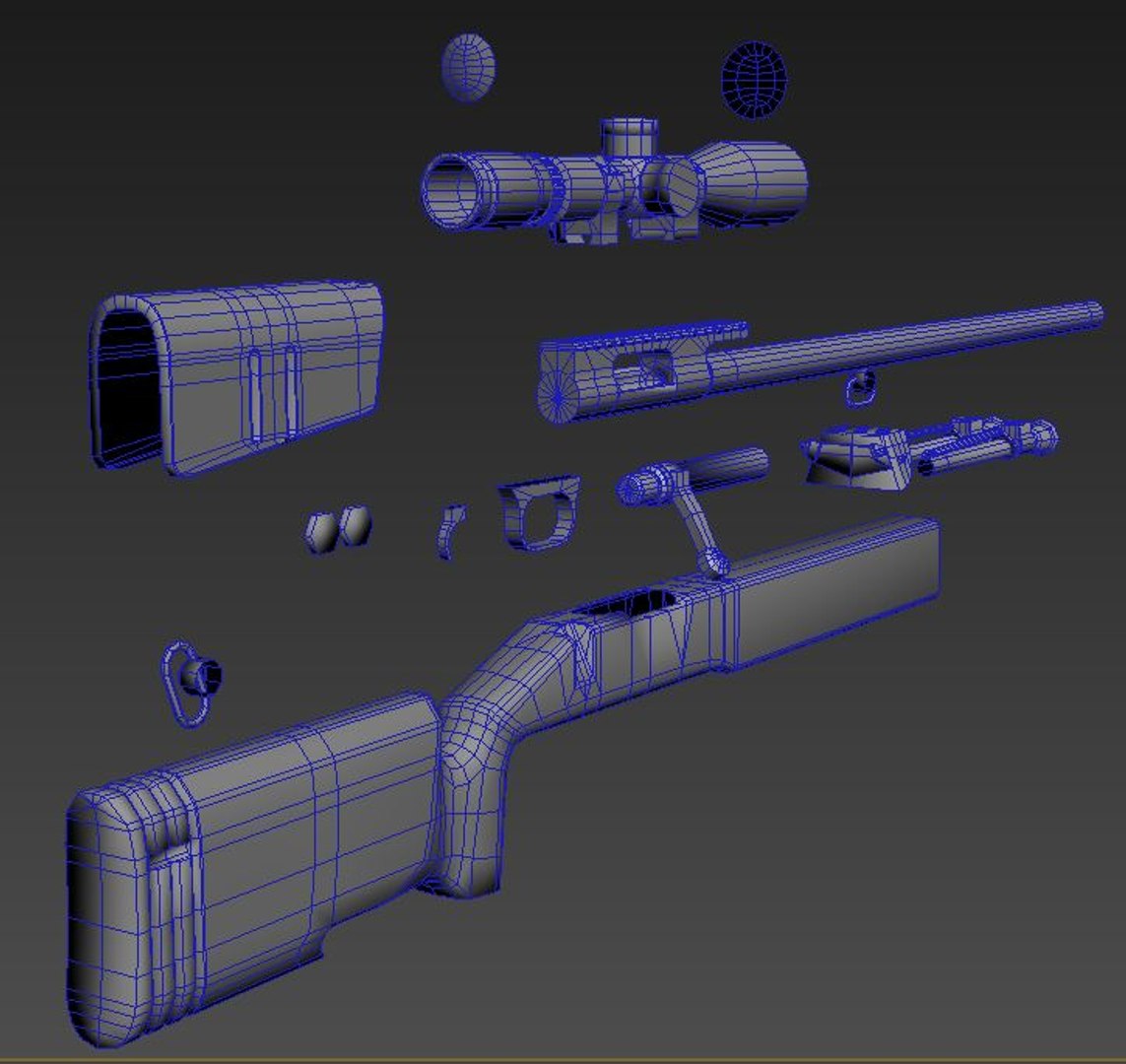 3D Ready Sniper Rifle - Model - TurboSquid 1338484