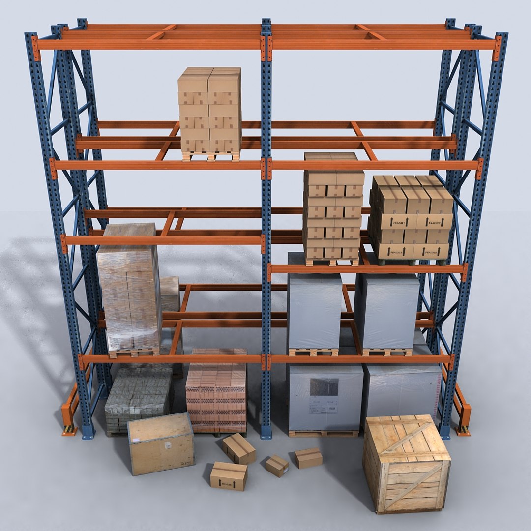 Pallet Rack 1 3d Model