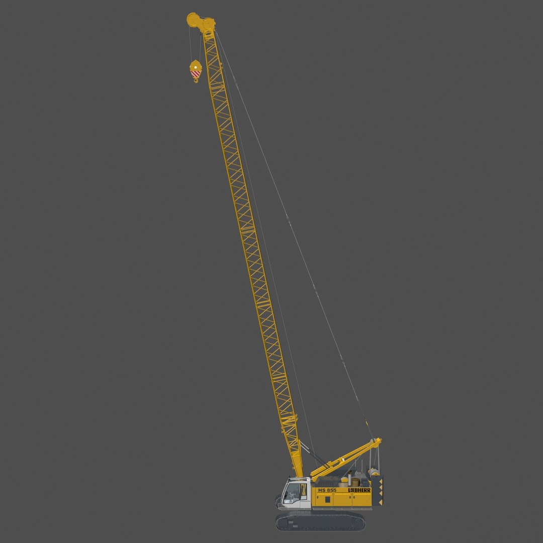 3d Crawler Crane Rigged