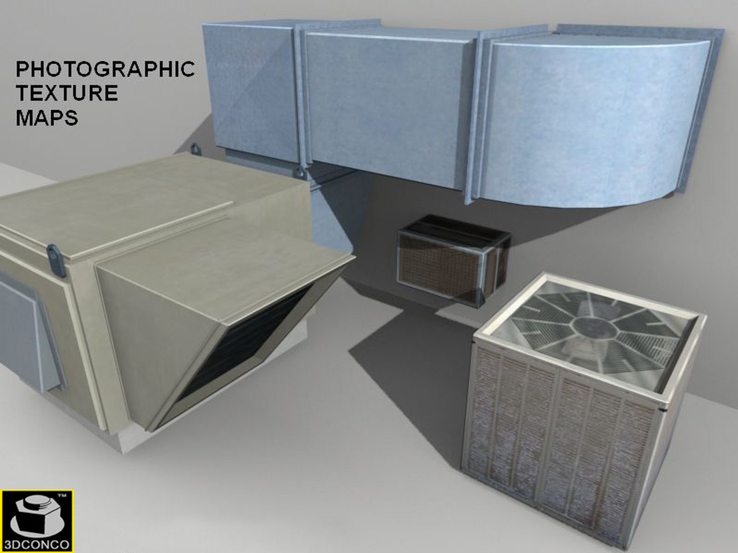 hvac kit air units 3d max