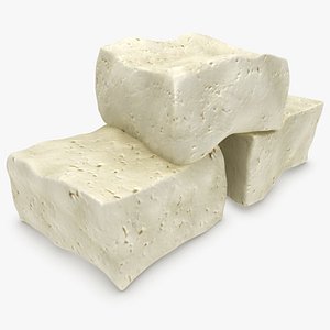 3d model of realistic tofu 2