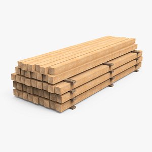 wooden beams 3D model