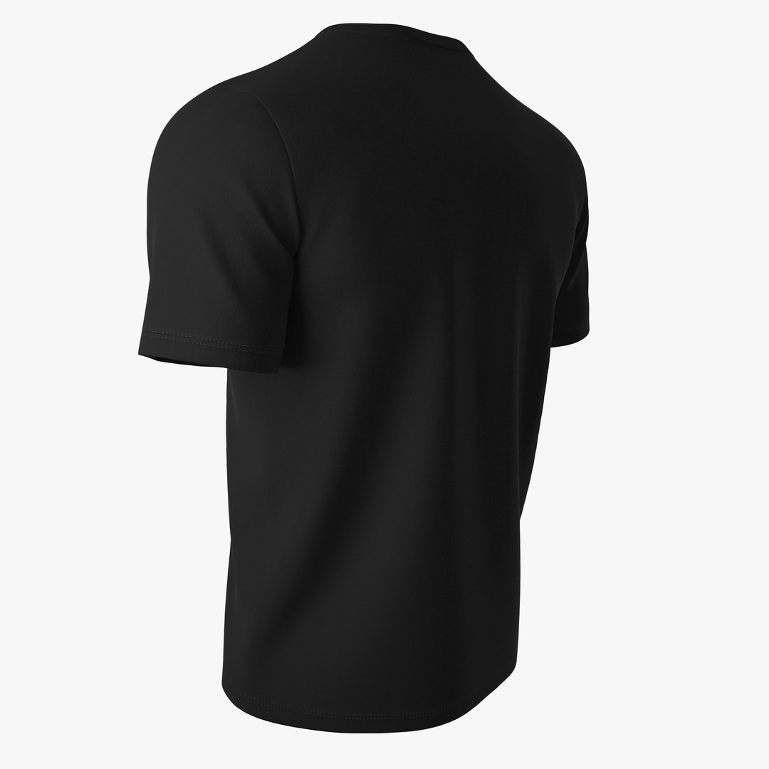 T Shirt V2 Black 3d Max