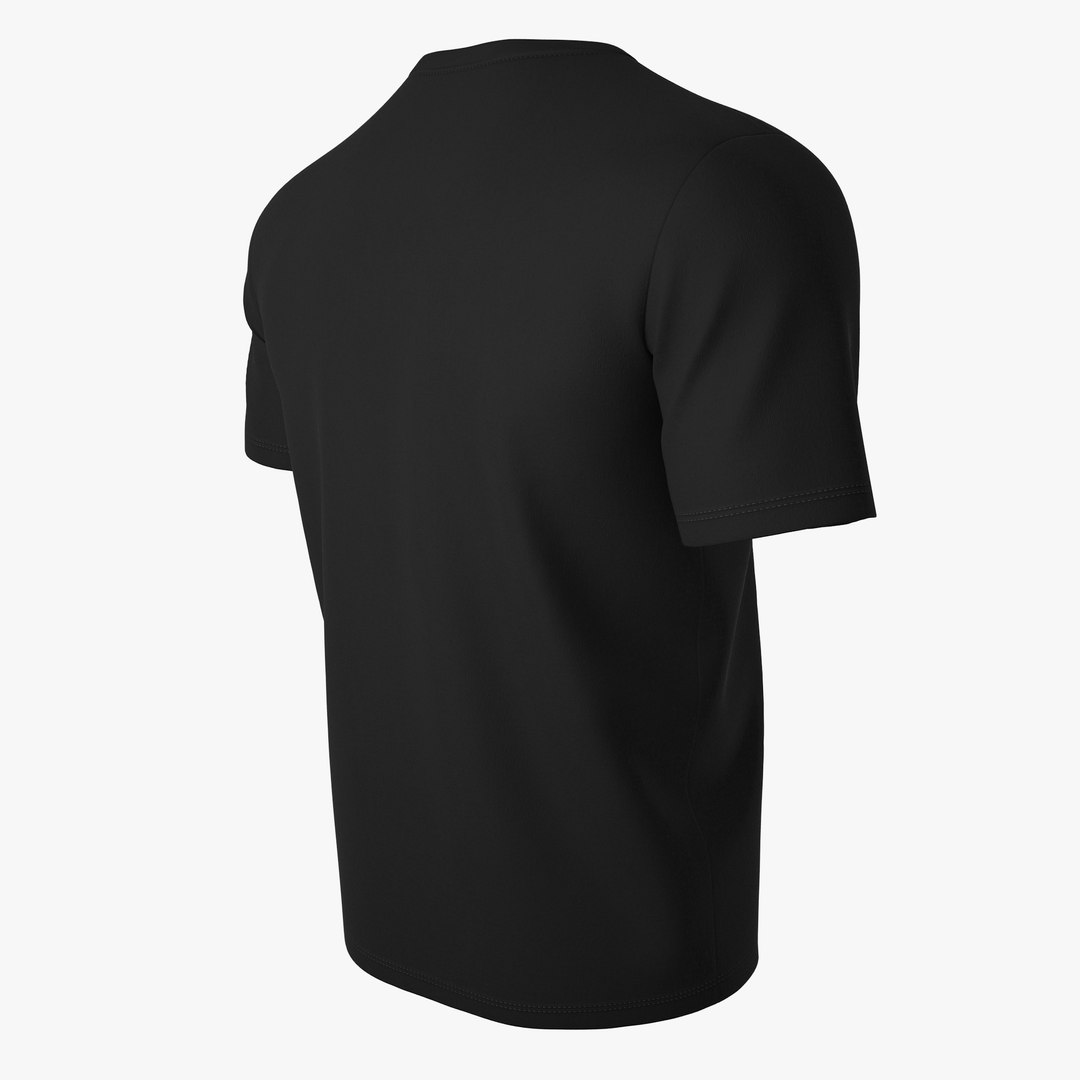 T Shirt V2 Black 3d Max