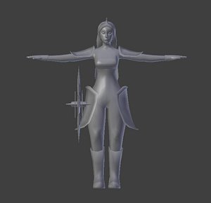warrior womam rig ik 3d model