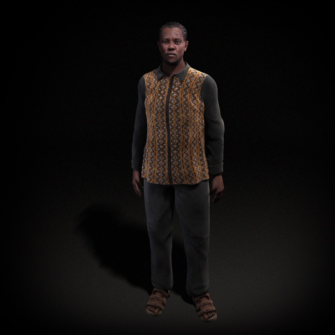 3d human rigged model