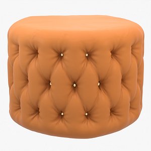 Tufted Leather Ottoman