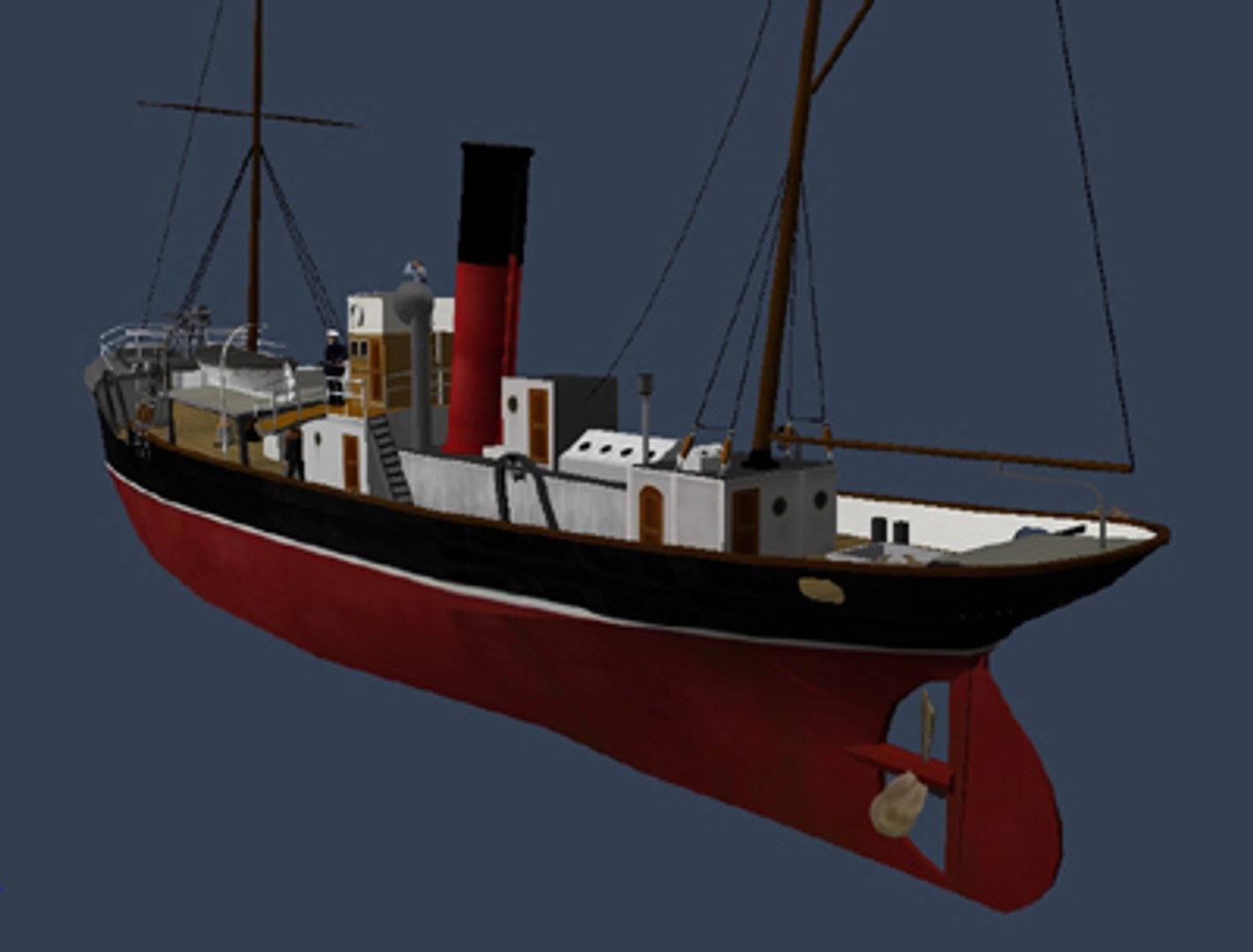 Ww1 Armed Trawler 3d Obj