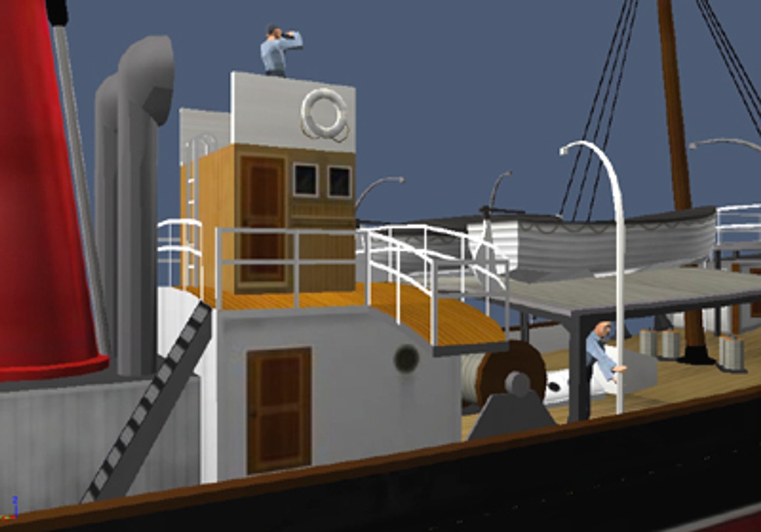 Ww1 Armed Trawler 3d Obj