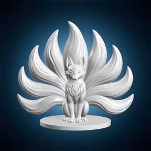 Kitsune Nine Tailed Fox 3D Print Model