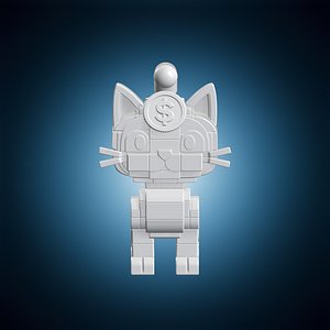 Meowth LEGO Figurine 3D Print Model model