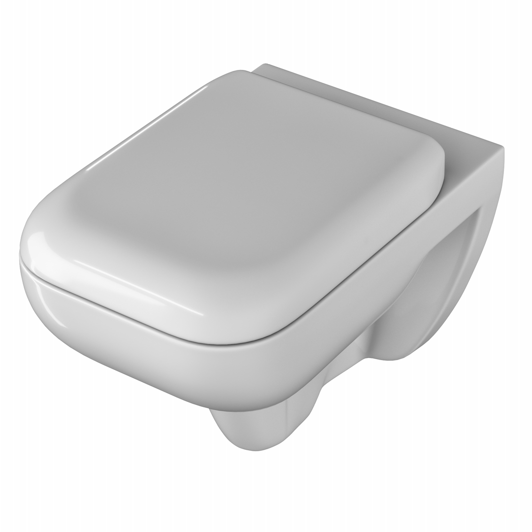 3D wall hung water closet TurboSquid 1694533