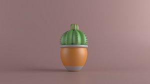 Cartoon Cactus 3D model