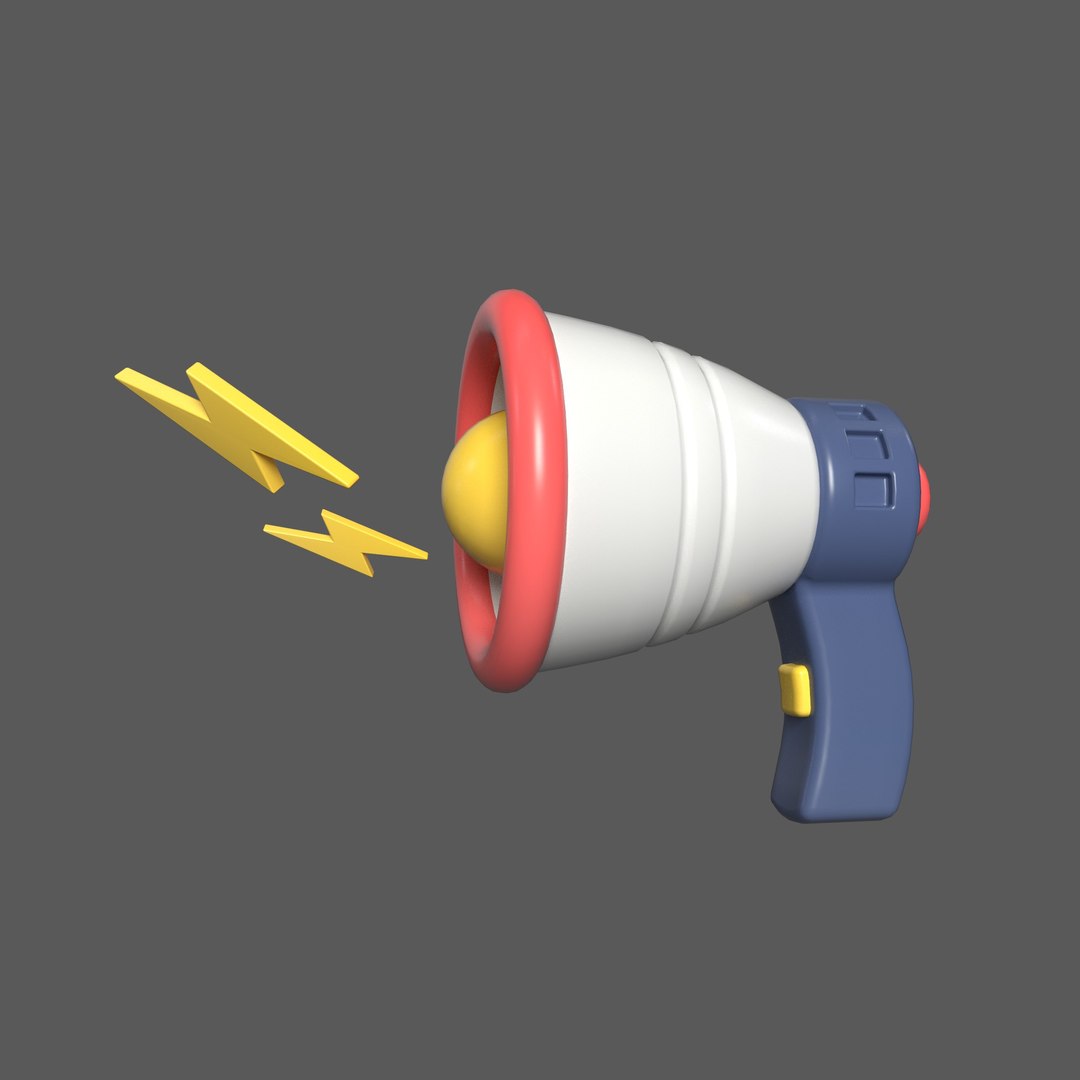 Cartoon Megaphone 3D Model - TurboSquid 1962149