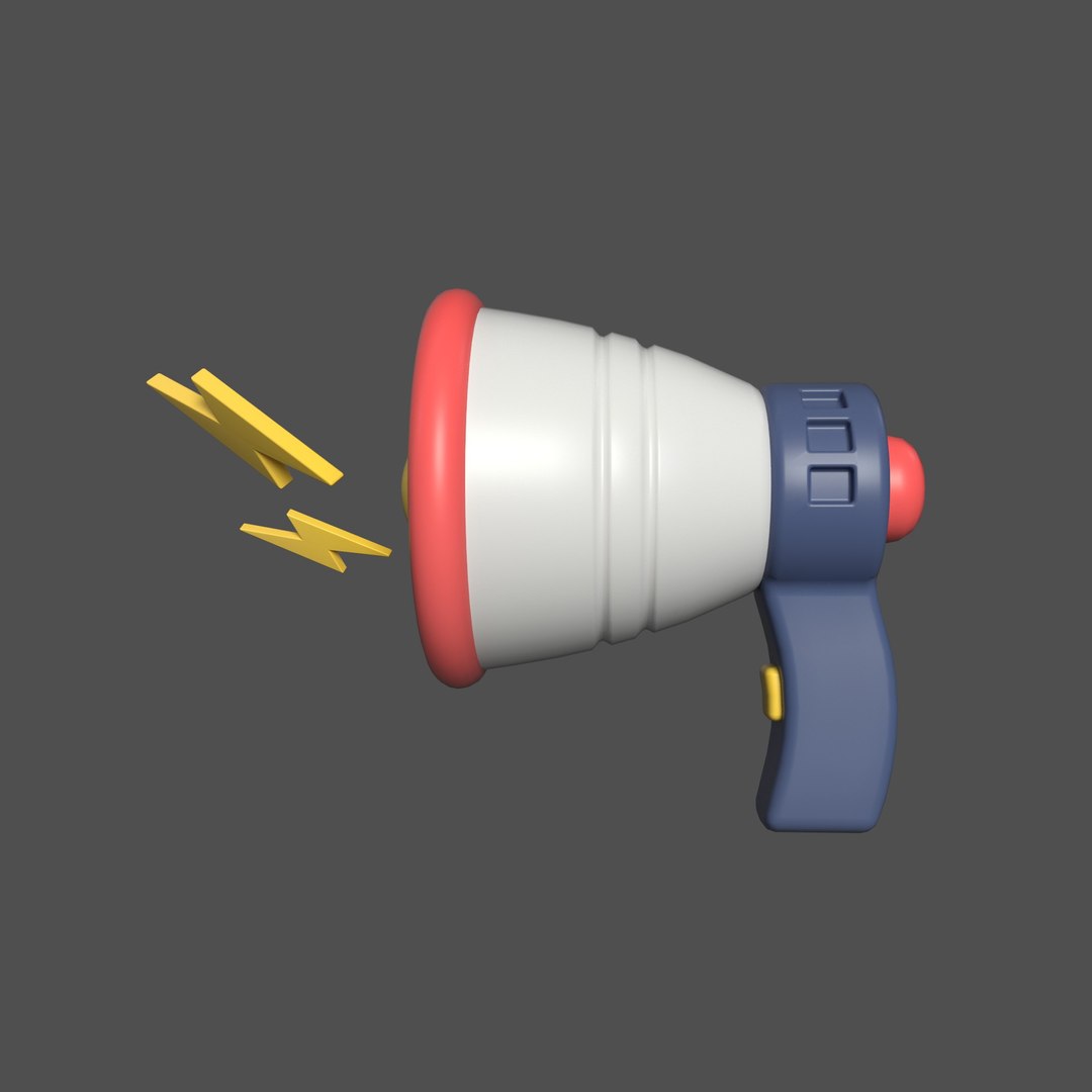 Cartoon Megaphone 3D Model - TurboSquid 1962149