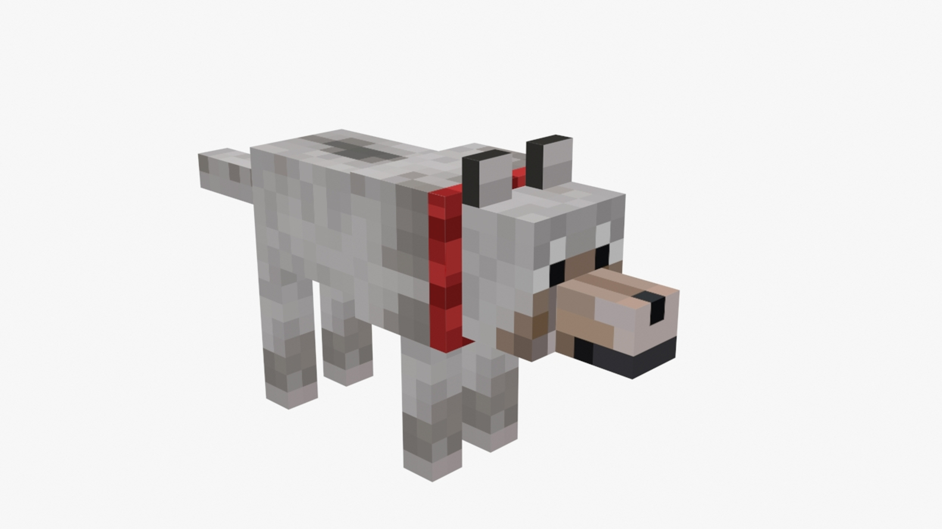 Free Minecraft Wolf 3d Model