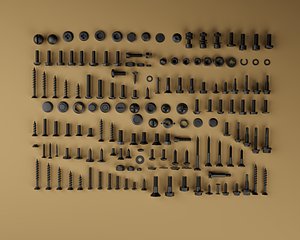 Screw  Bolt Collection 3D model