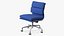 3D Chair Conference with no Arms Blue