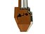 wooden triple glass window section model