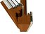 wooden triple glass window section model