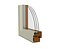 wooden triple glass window section model