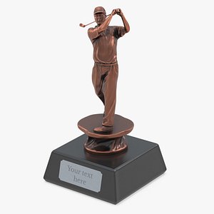Golfer Award Bronze Mockup