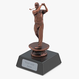 Golfer Award Bronze Mockup