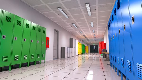 Classroom and School Hallway 3D model - TurboSquid 1840940