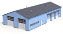 Blue Industrial Building 30 PBR