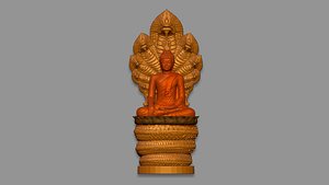 Budha Asian With Dragon Nine Head