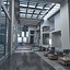 modern interior hall 3d max