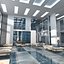 modern interior hall 3d max