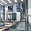 modern interior hall 3d max