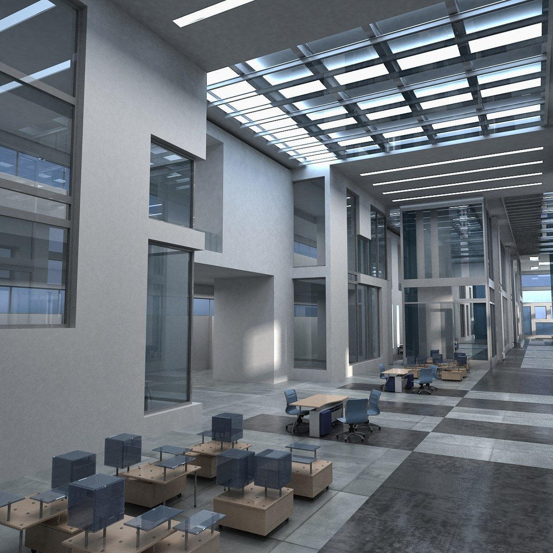 Modern Interior Hall 3d Max