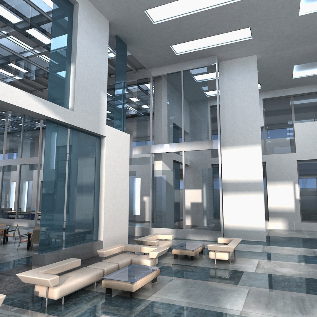 Modern Interior Hall 3d Max