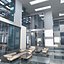 modern interior hall 3d max