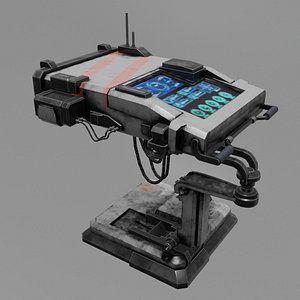 3D Sci-fi Computer Game Ready Low Poly 3D Model model