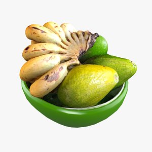 3D model Tropical fruits decoration