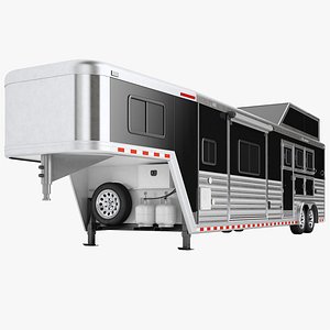 Gooseneck Horse Trailer 01 3D model